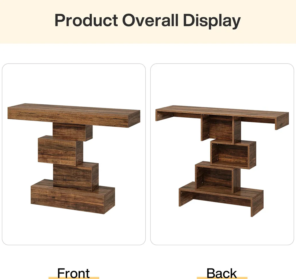 Console d'Entrée Stable pour Petits Espaces Table d'Appoint Anti-Rayure - 13