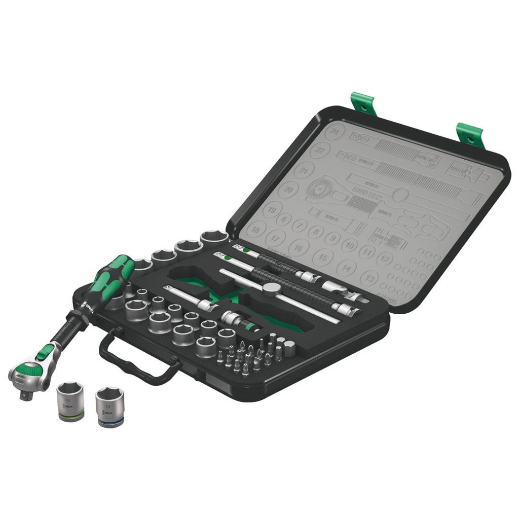 Wera 8100 SB 2 Zyklop Speed- Knarrensatz, 3/8  Antrieb, Produktbild 