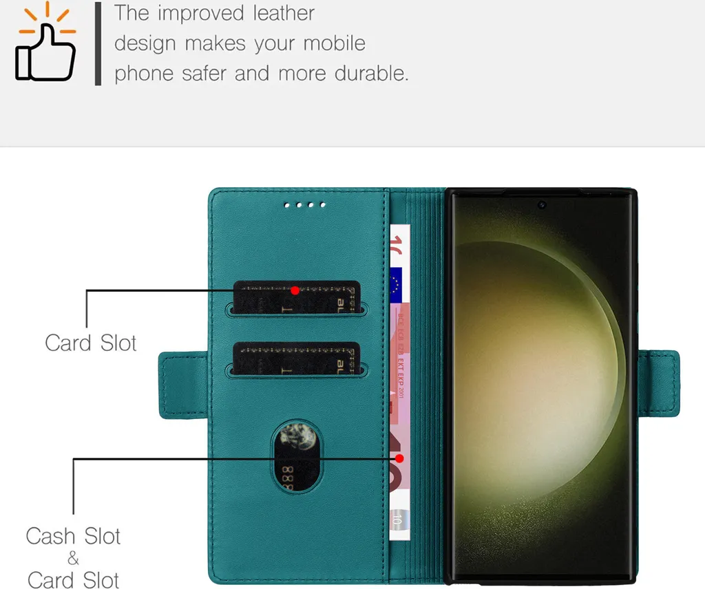 Cover Samsung Note 20 5G Slim Wallet Verde - Design e Praticità - 7