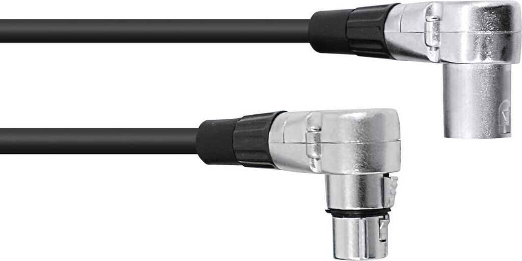 OMNITRONIC XLR Kabel 3pol 1,5m 90° sw
