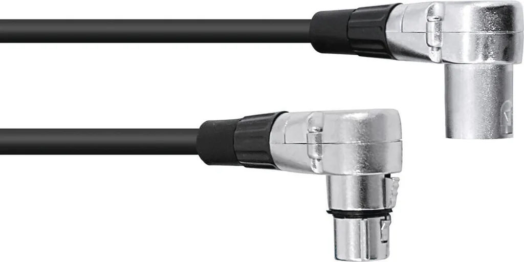 Omnitronic XLR 90 Gradi 1.5m | Cavo Patch Professionale Nero | Store Online