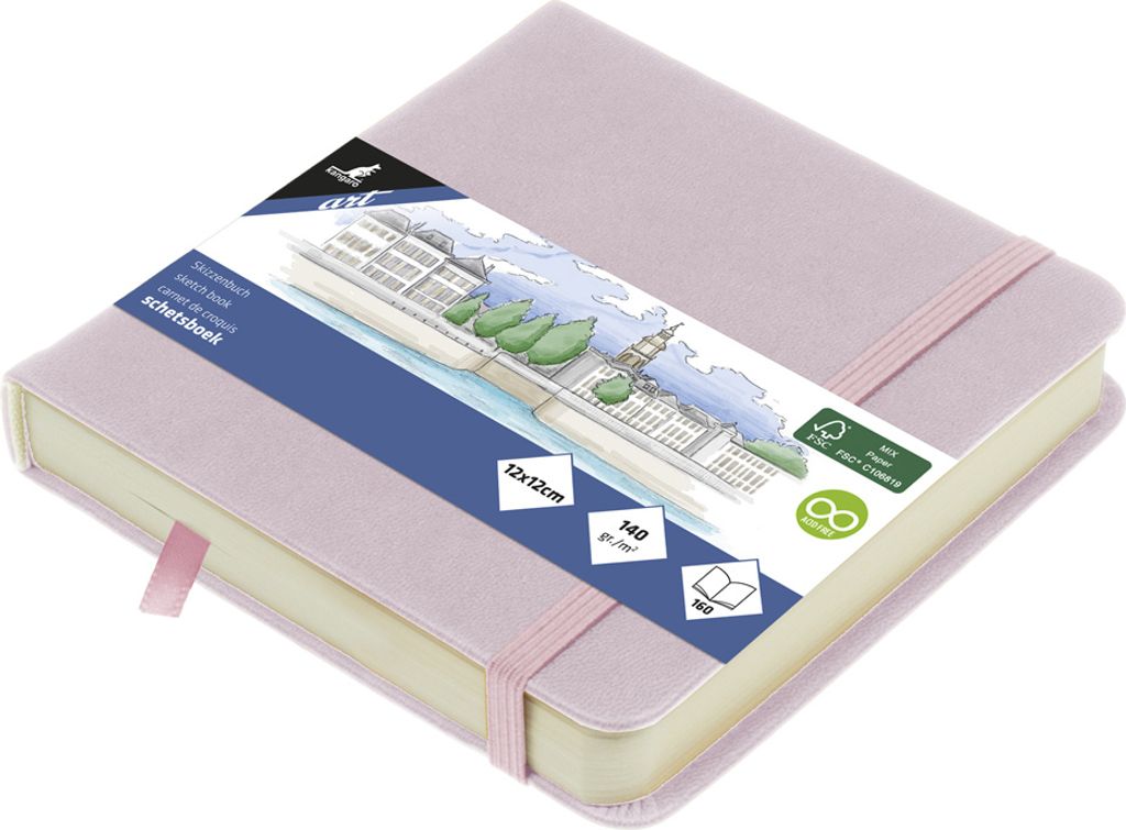 kangaro Skizzenbuch 80 Blatt 120 x 120 mm violett