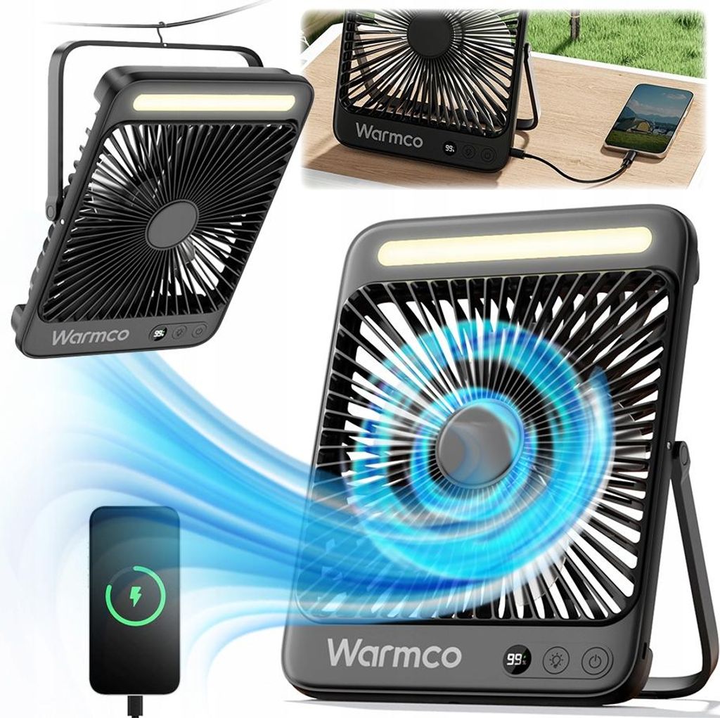 USB ventilátor Tichý mini stolní ventilátor pro kempování, Obrázek produktu 