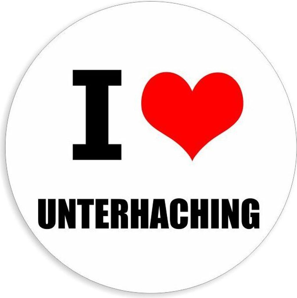 Kiwistar - Autoaufkleber - 5x5 cm - außen klebend - I love Unterhaching für Auto, Laptop, Fahrrad, LKW, Motorrad Aufkleber mehrfarbig Sticker Decal