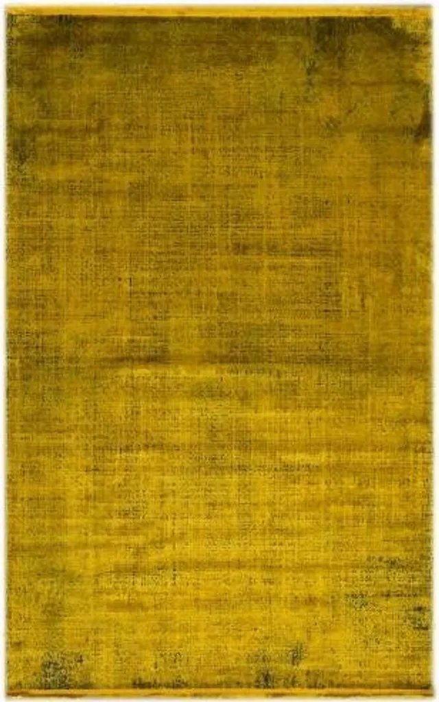Grand Tapis à Poils Ras Jaune B008B - Décoration Intérieure 160x230