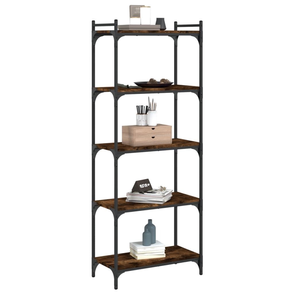 Stabli Bücherregal 5 Böden Räuchereiche 60x30x154cm Holzwerkstoff - DE742839 - Bücherregale