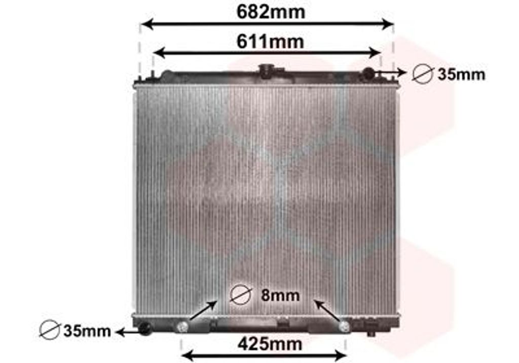 VAN WEZEL Kühler Motorkühlung 13002399 für NISSAN für Pathfinder III (R51)