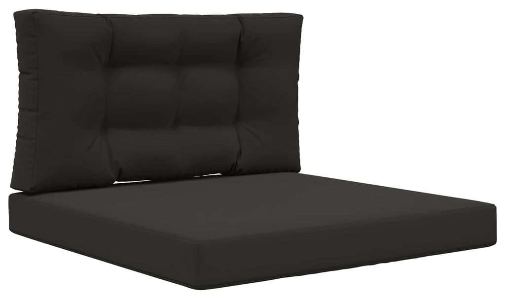 vidaXL Sofakissen für draußen 2 pcs Schwarz Polyester