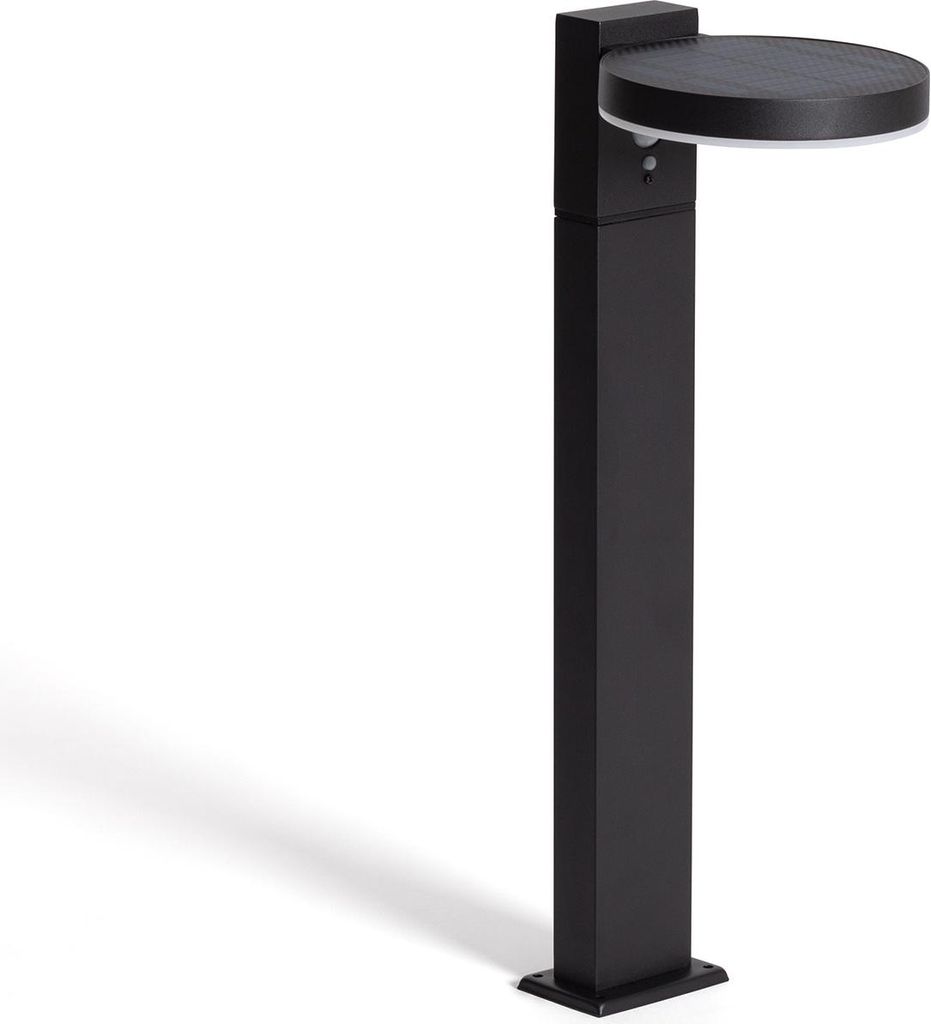 LED Bodenstehleuchte Außen Solar 5W 50 cm Aluminium mit Bewegungssensor Aris Schwarz