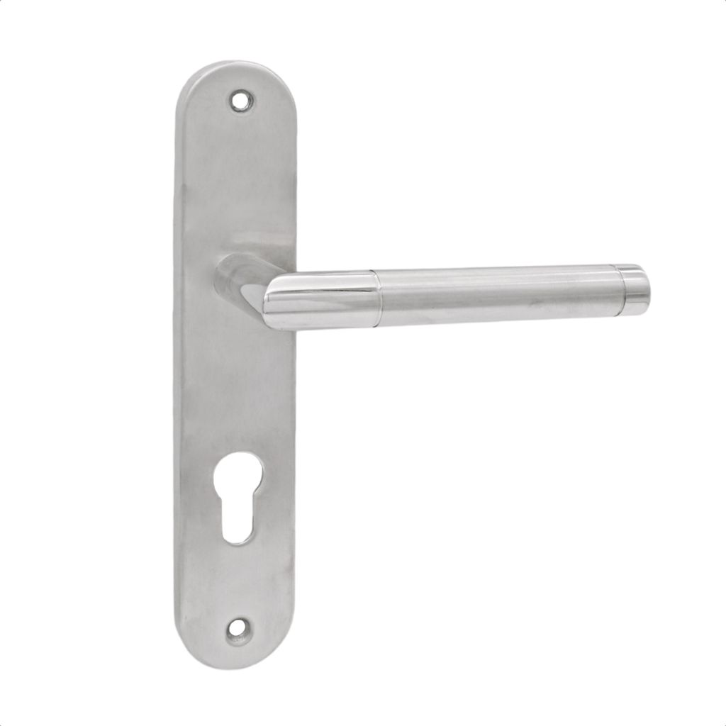 DOMINO Türgriff 72 Drückergarnitur PZ - Profilzylinder Set | Türklinke für Zimmertür, Bürotür, Kellertür & Innentür | L-Form | Türbeschl...