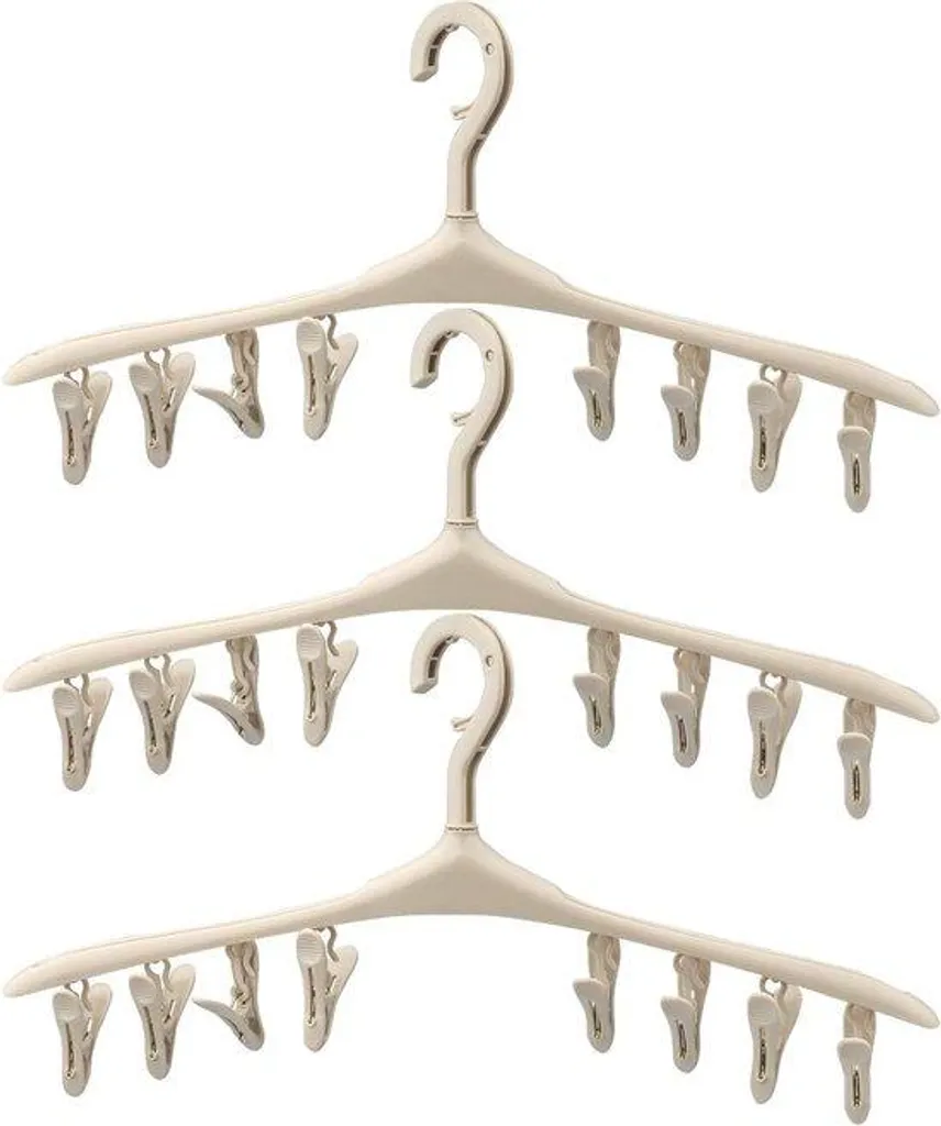 Séchoir à linge coupe-vent multifonction avec clips de maintien renforcés