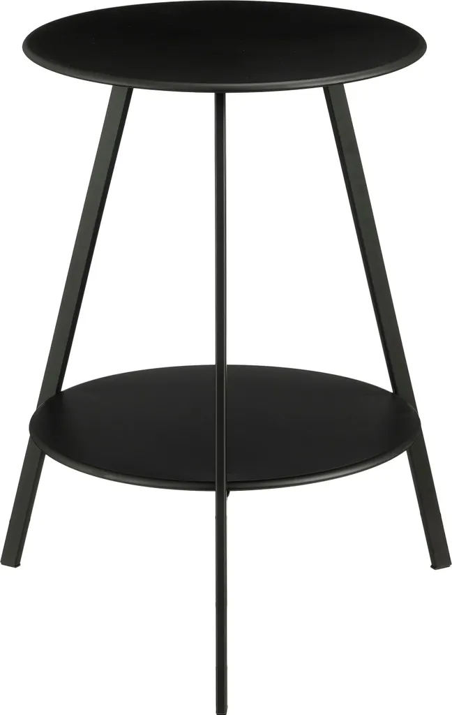 Table de jardin Seattle en fer noir robuste - Format compact 46 cm