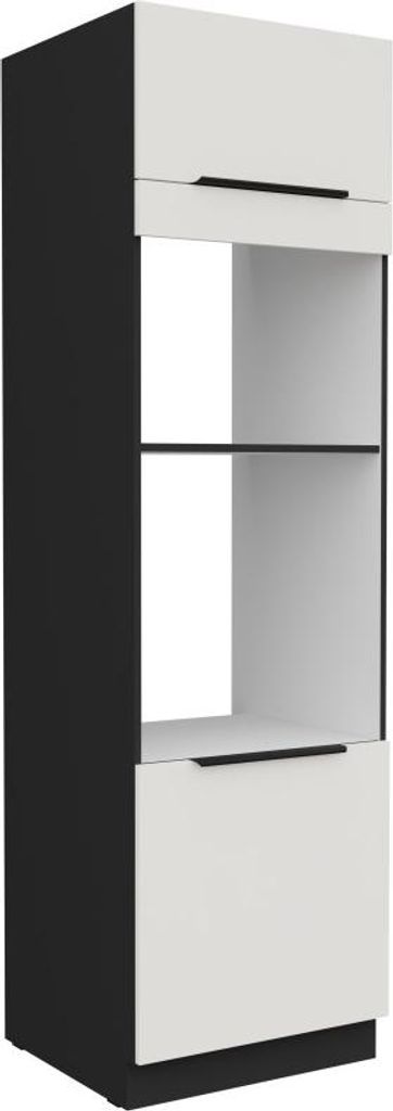Einbauschrank LUNARA – Breite 60 cm, weiß/schwarz