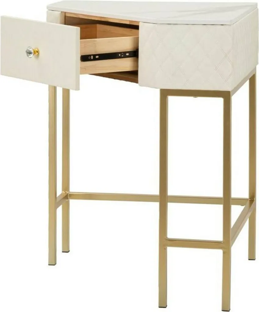 Console Viscardo Blanche Haute Résistance 20kg - Format 85x60x77 cm