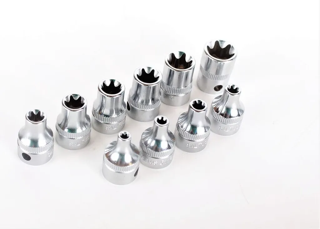 Jeu de Douilles Torx Extérieur 3/8 Pouces pour Cliquet de Mécanique