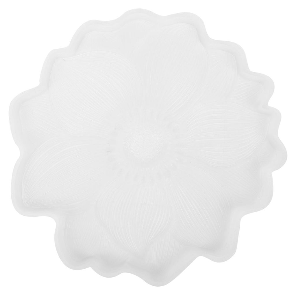 Blumen-Silikonform, wiederverwendbar, flexibel, reißfest, für Heimdekorationsprojekte, B11H37, große Platte (Durchmesser 35,5 cm/13,98 Zoll)