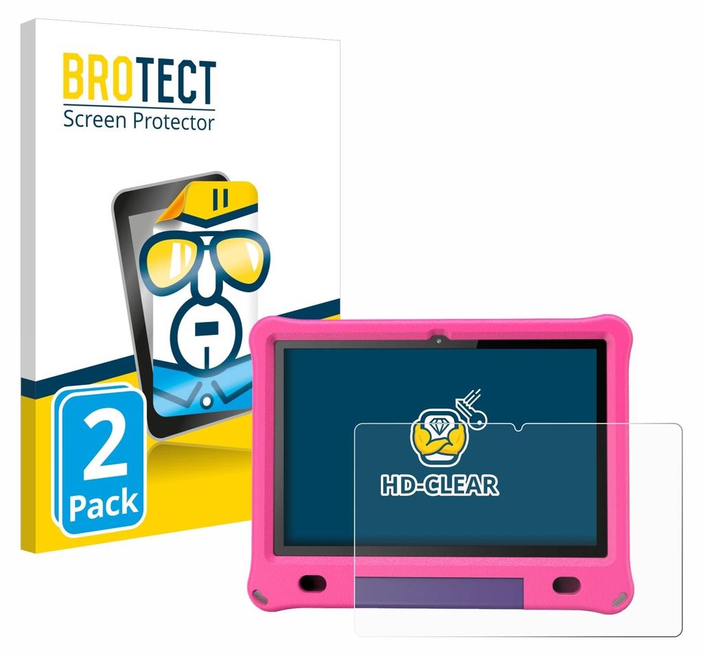 2x Für Pritom B10 Kids 10.1" Schutzfolie BROTECT Produktbild 