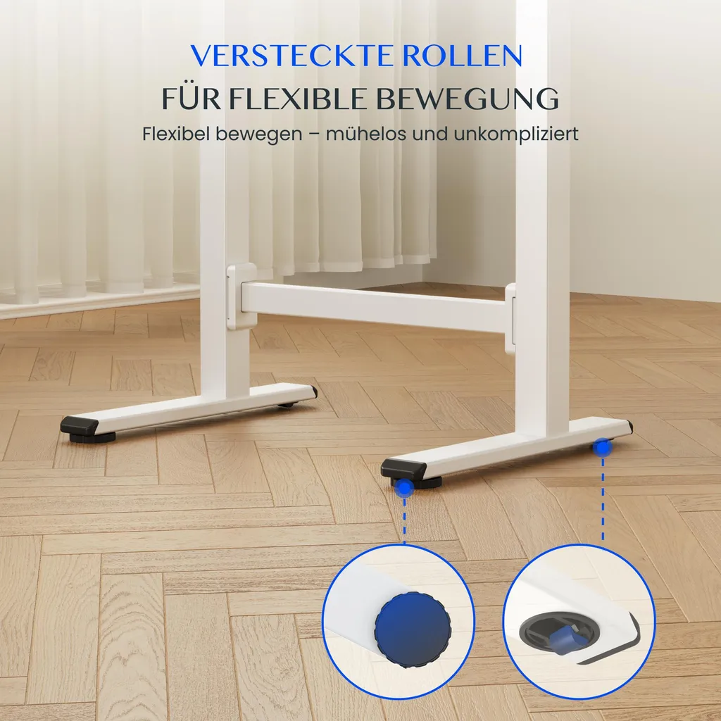 Flexispot Sit-Stand 80x50: Ergonomia Minimalista e Mobile | Bianco - 7