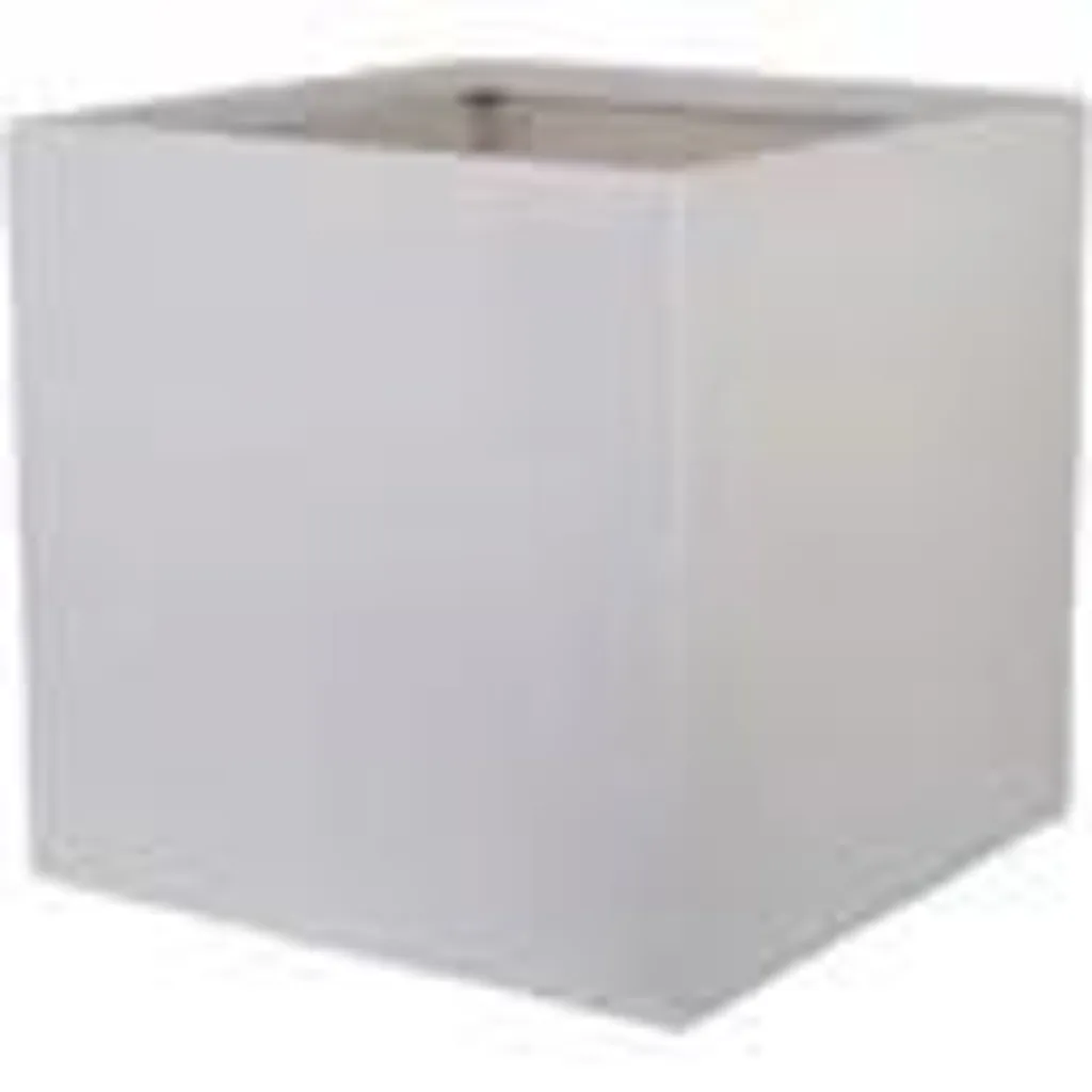 Pot de fleurs solide et léger STRATA carré fendu pierre Ø 38,5 cm durable