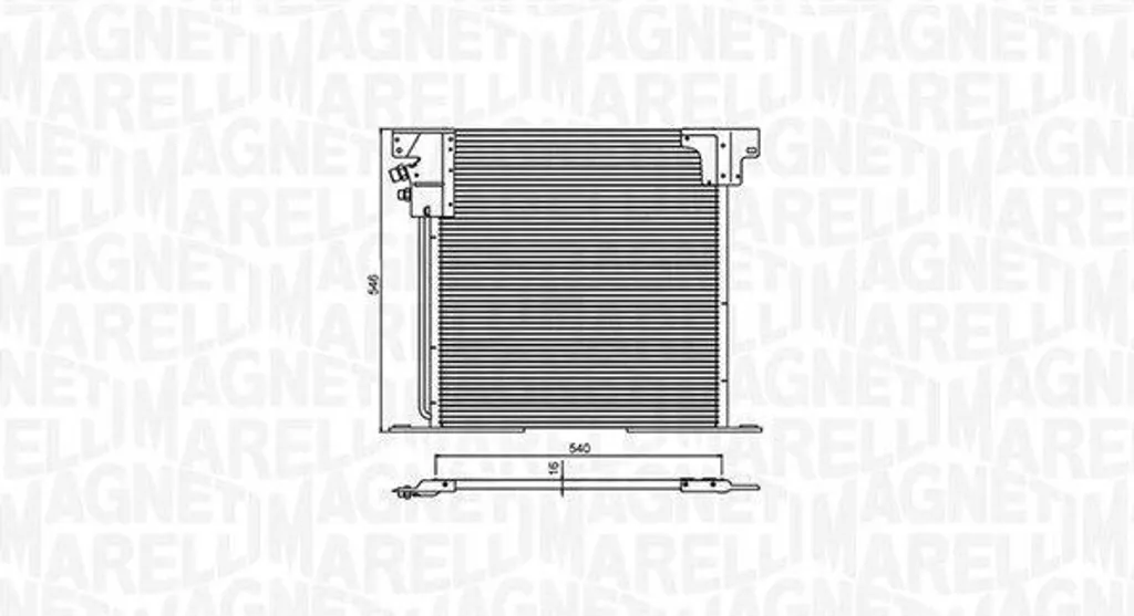 Condenseur Clim Magneti Marelli 350203903000 en Aluminium Renforcé Vito
