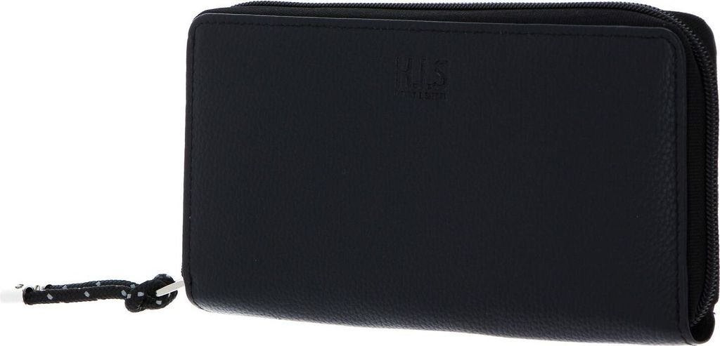 H.I.S Geldbörse Zip Around Wallet Black schwarz Produktbild 