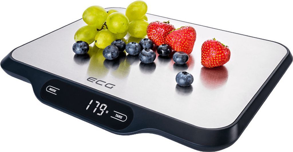 ECG KV 215 S | Küchenwaage | Max. Tragfähigkeit 15 kg | TARA-Funktion | Funktion zum Wiegen von Flüssigkeiten (Milch, Wasser) |