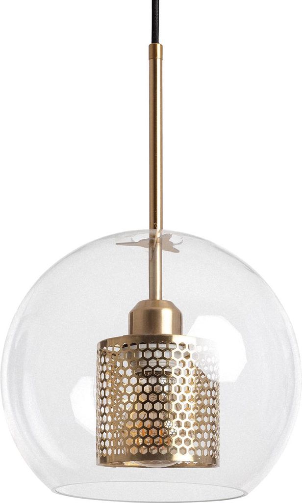 Pendelleuchte Metall und Glas Julieta Gold