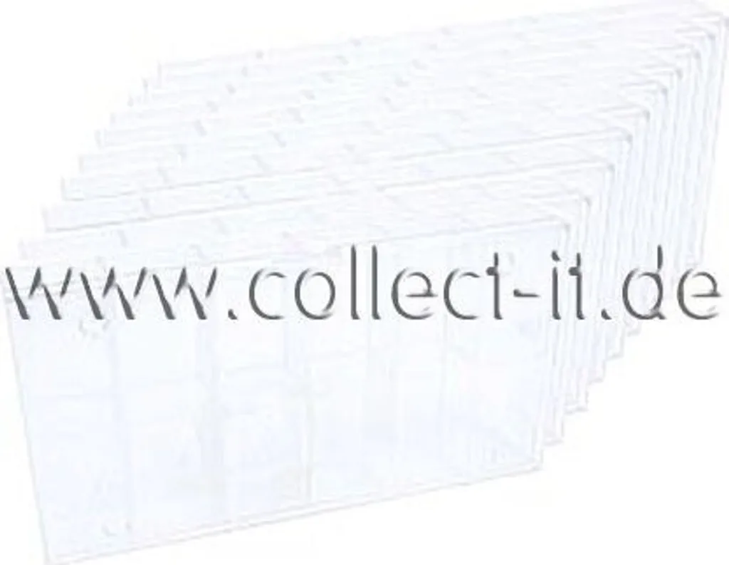 Organiseur de rangement transparent 12 cases lot de 10 boîtes de tri