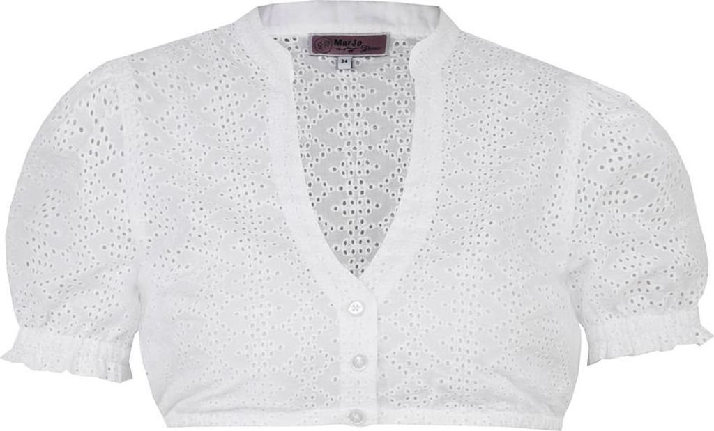 Dirndlbluse Tettau Puffarm ecru 38