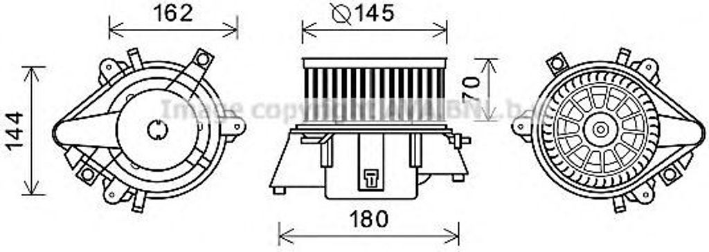 PRASCO Gebläsemotor FT8438 für FIAT PUNTO (188) Kunststoff