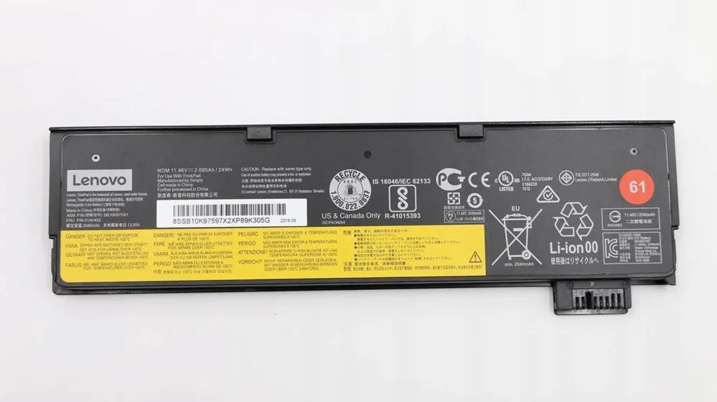 Réparer Autonomie ThinkPad T470 T580 avec Batterie Lenovo 01AV490 Neuve
