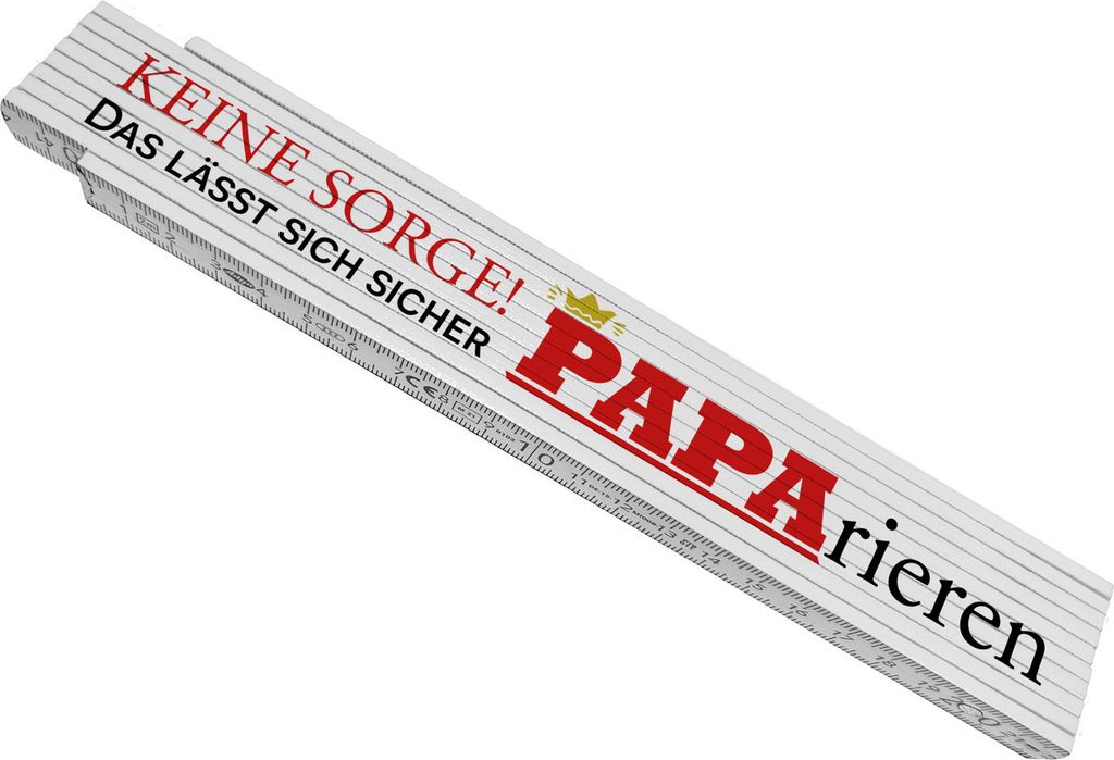 Keine Sorge das lässt sich sicher paparieren Meterstab aus Holz für den besten