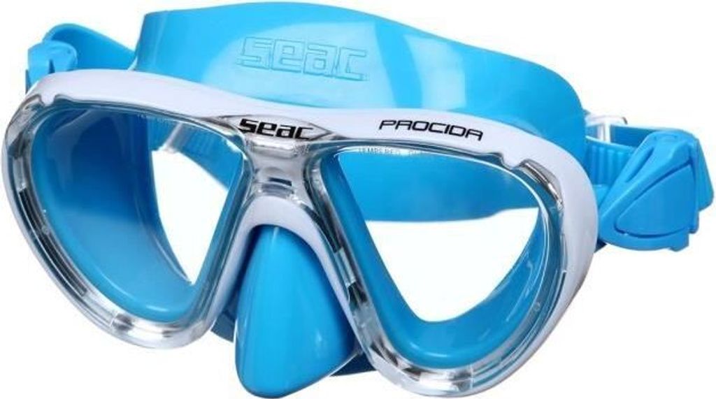 Seacsub Procida Siltra Tauchmaske Durchsichtig,Blau Herren,Damen Durchsichtig,Blau One Size