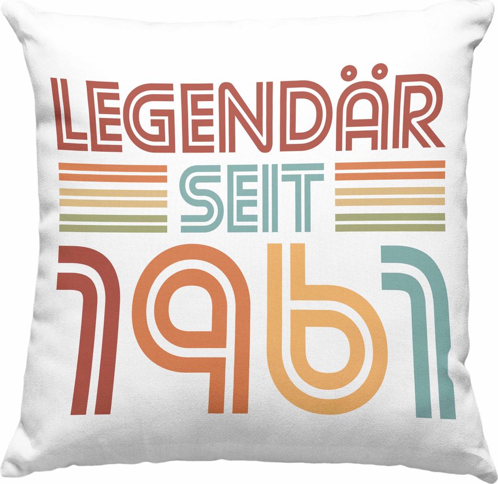 Trendation - 60. Geburtstag Deko-Kissen mit Füllung 40x40 Frau Männer Geschenk 60er Geschenkidee 60 Mutter Vater Mann Frauen Lustig Geschenke Dek...