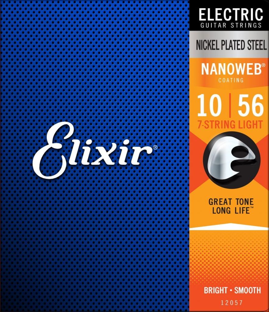 Elixir 12057 Nanoweb - Nickel, 7-string light (010-056)