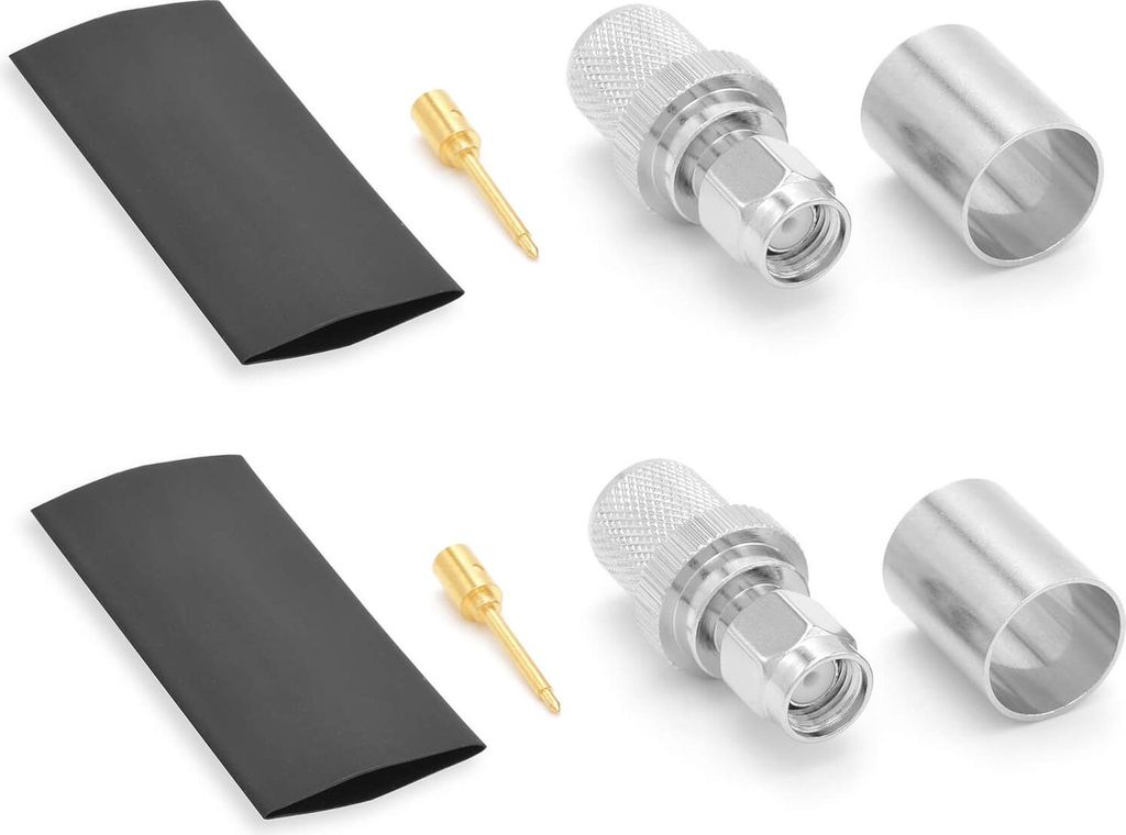 8D SMA-Crimp-Stecker, männlich, Rf 50 Ohm, für 8D-FB-Koaxialkabel, 2er-Packung von RANGEFUL
