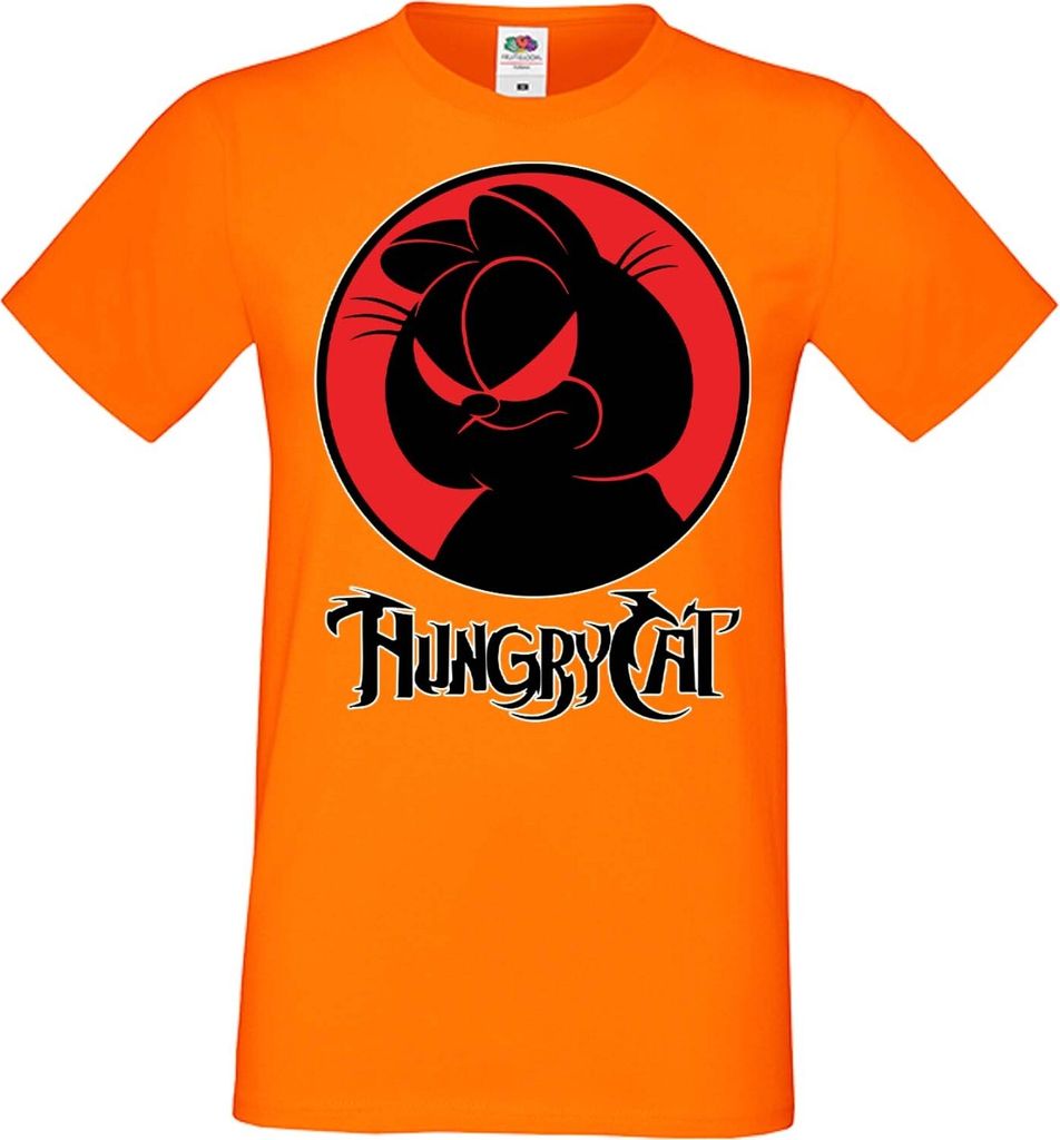 Herren T-Shirt Manga Anime Thundercats Garfield Garfield, Man L / Orange
