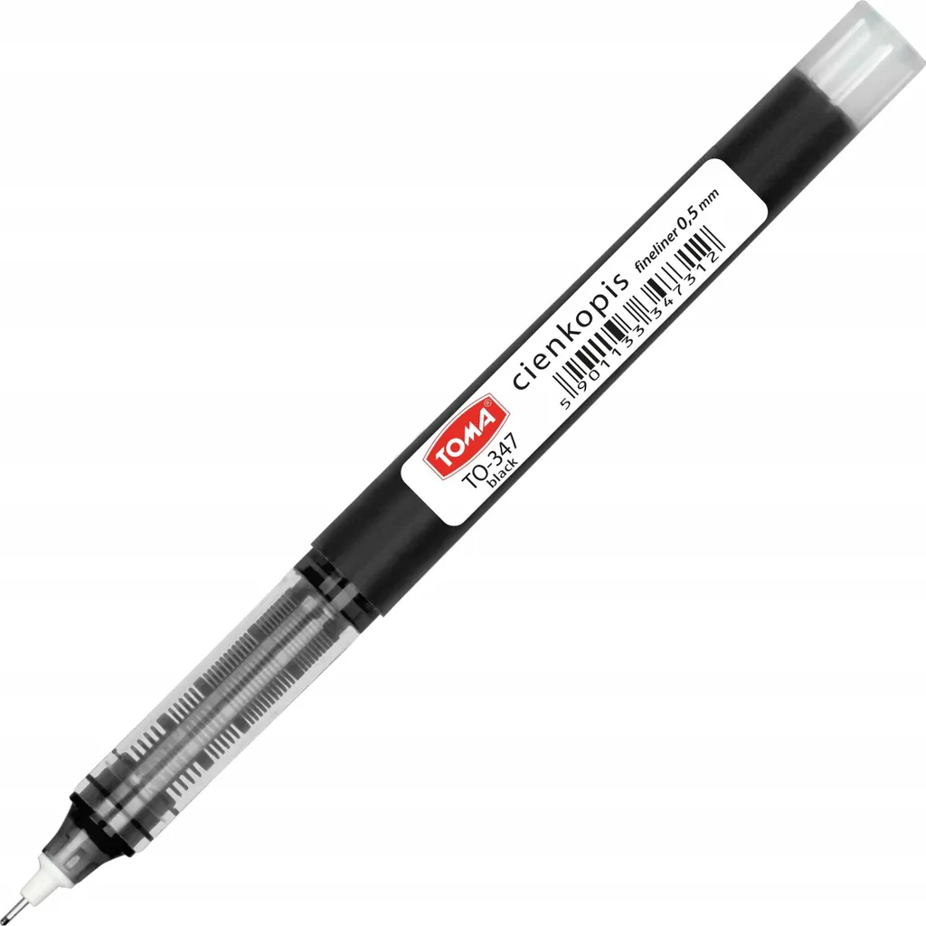 Penna Toma Capillare 0.5 mm Nera - Fornitura Ufficio Alta Qualità