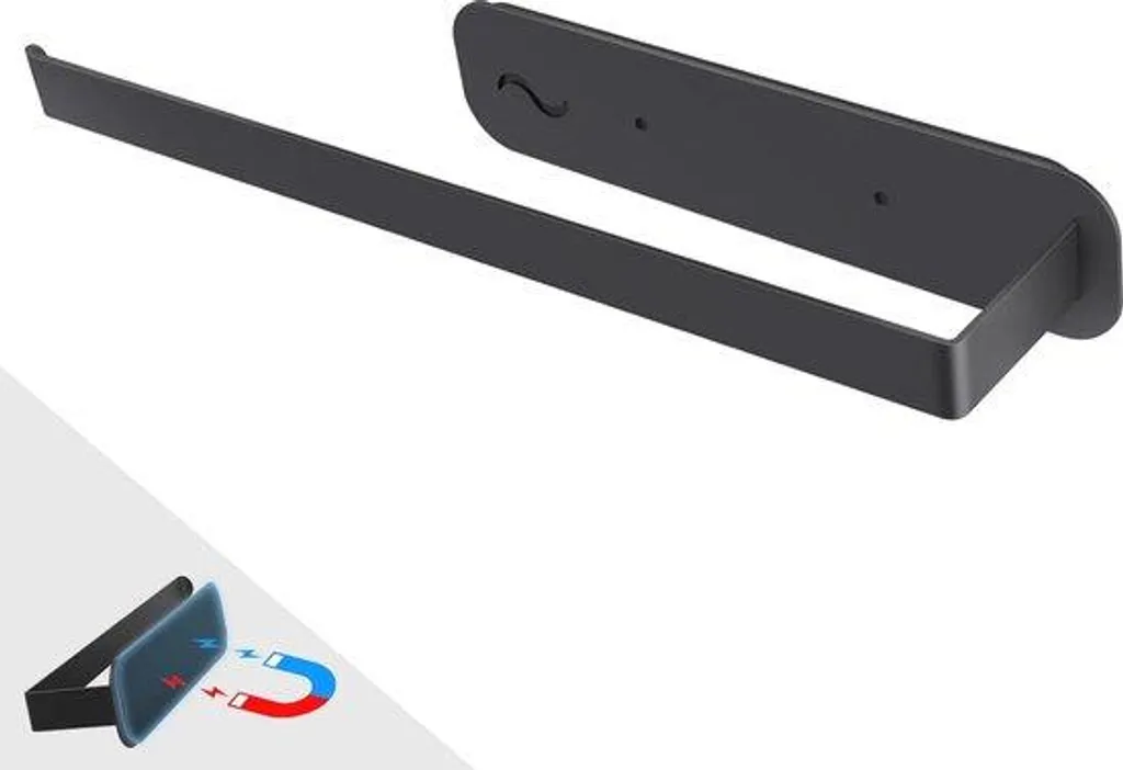 Porte-papier magnétique en acier inoxydable pour cuisine moderne - 30cm