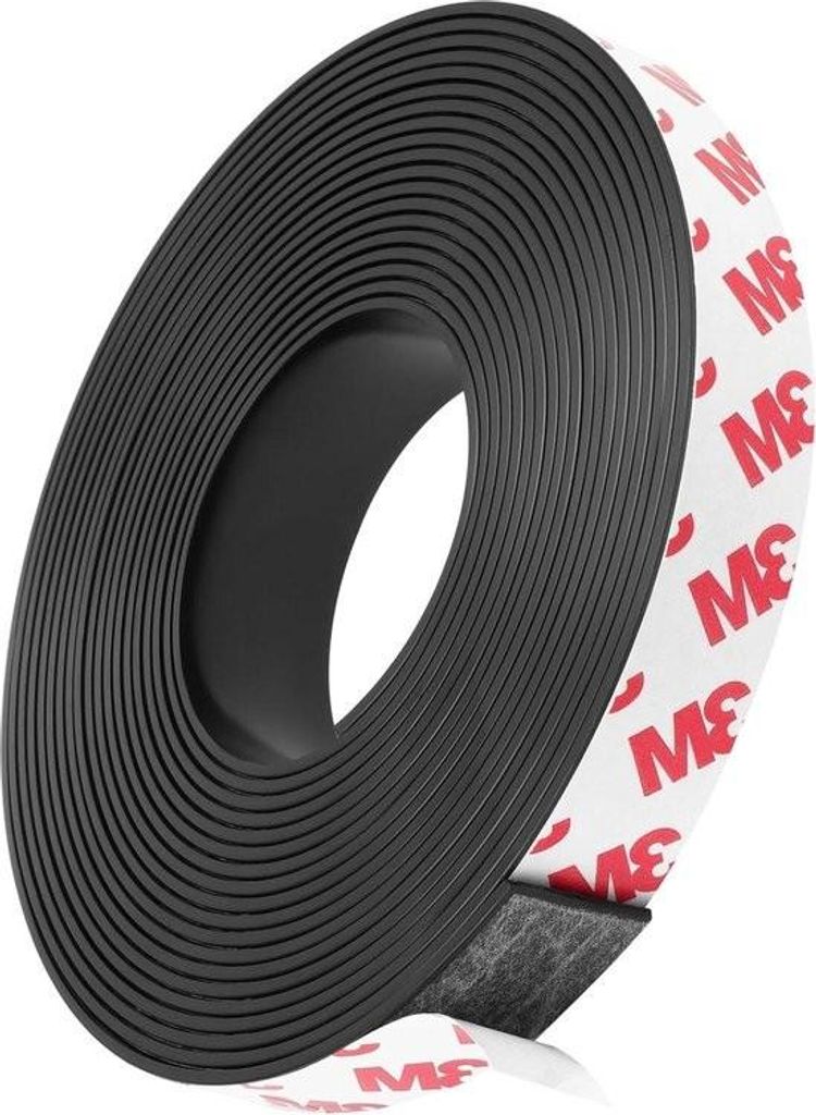 Rolle Magnetband selbstklebend - 2 Meter mit 3M Klebeband für Vorhänge, Fotos, Poster - Magnetleiste für Kühlschrank, Moskitonetz - Haushalt - ...
