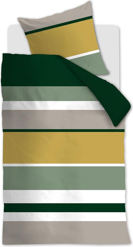 Ambiante Mako-Satin-Bettwäsche-Garnitur Andy Farbe Green Größe 155x220+80x80