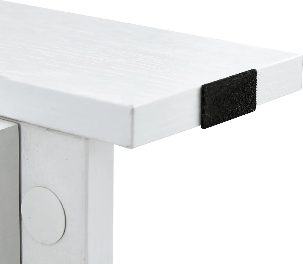 Table basse pour petit salon blanche 110 cm - Idéale espaces restreints - 16