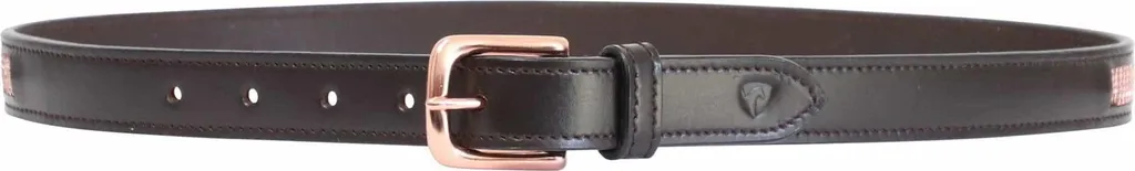 Ceinture cuir marron or rose pour tenue de travail et loisirs Hy BZ4702