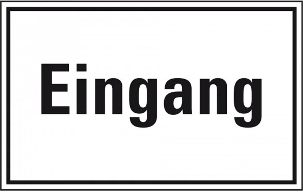 Dreifke Schild I Türhinweisschild Eingang, Kunststoff, 300x200mm