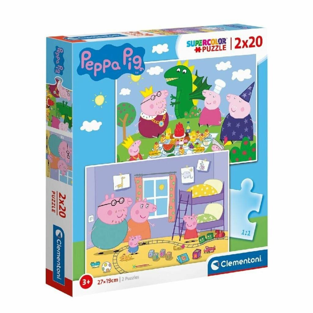 Puzzle Clementoni 2x20 SuperKolor Peppa Pig 24778 Obrázek produktu 