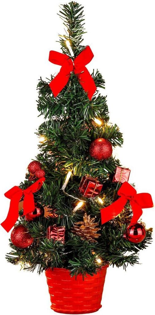 LED Weihnachtsbaum knstlicher Tannenbaum 45 cm, Farbe:Rot