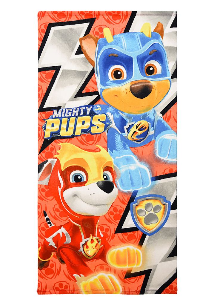 Paw Patrol Kinder Badetuch Strandtuch mit Chase & Marshall, 70 x 140 cm, rot