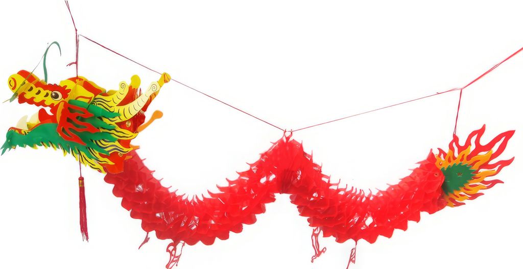 Deko Drache Glücksbringer Fengshui 100 cm