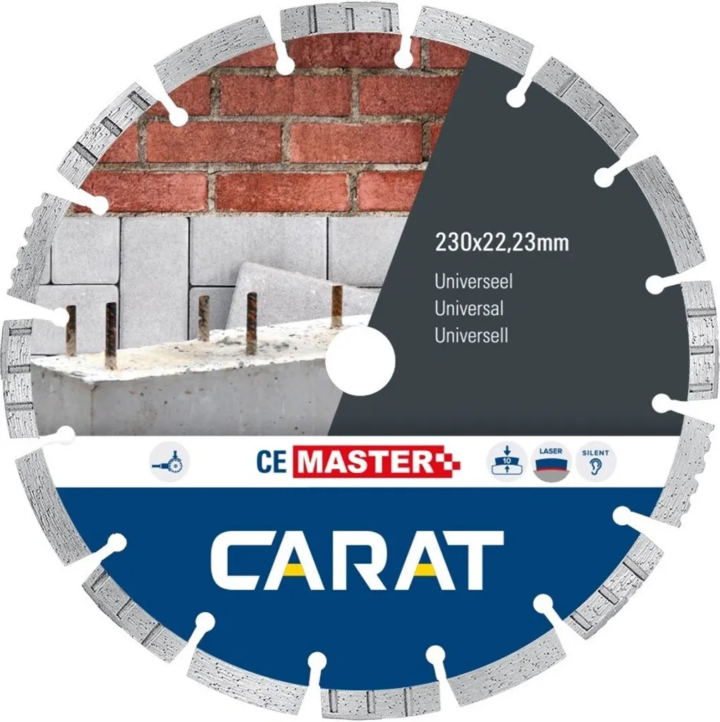 Scie diamantée Carat CE Master Ø230mm pour béton et matériaux de chantier