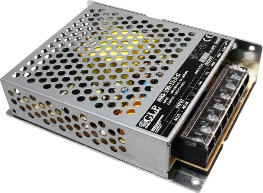 Évitez les chutes de tension avec l'alimentation 12V 8,5A MRS-100-12-U-C GLP